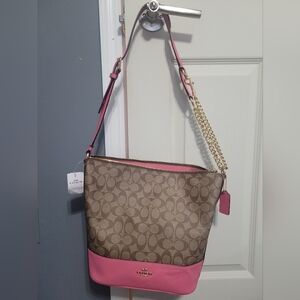 COACH SIGNATURE PAXTON DUFFLE BAG PINK. NWT. $398 msrp